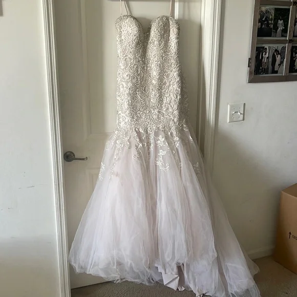 Allure Bridals Dresses | Blush Pink Allure Bridal Gown. | Color: Pink/White | Size: 16 | Kimcay1709'S Closet
